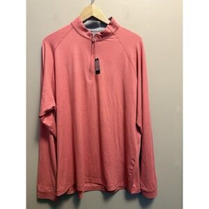 Johnnie O Freeborne 1/4 Zip Pullover Sweater Preppy Golf Azalea Link Size XL Nwt